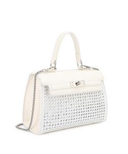 Fashion Rhinestone Handbag LUS-20209 WHITE